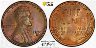 1955-S 1C MS64BN