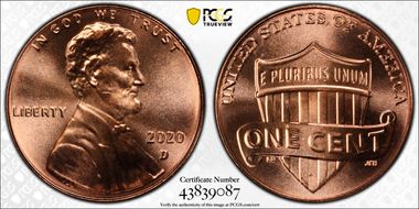 2020-D 1C Shield MS67RD