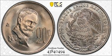 1974-Mo 20C KM-442 CuNi MS66