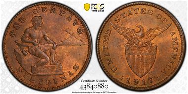 1917-S 1C MS64RB
