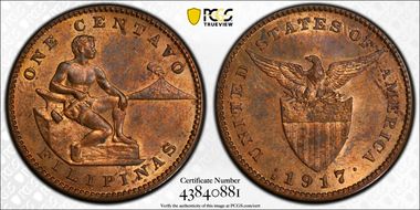 1917-S 1C MS64RB