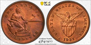 1931-M 1C MS64RB