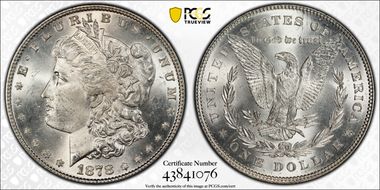 1878 7/8TF $1 Weak MS64