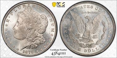 1878 7TF $1 Reverse of 1878 MS65