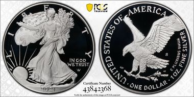 2021-S $1 Silver Eagle - Type 2 PR70DCAM