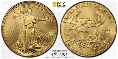 1991 $50 Gold Eagle MS70