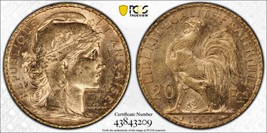 1909 20 Fr Gad-1064a F-535 Originale MS62