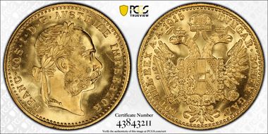 "1915" Ducat Restrike KM-2267  Au MS67