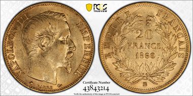 1860-BB 20 Fr Gad-1061 AU53