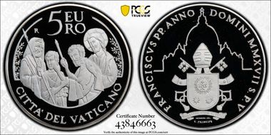 2017-R € 5 50th World Day of Peace PR69DCAM