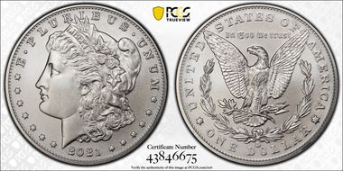 2021-CC Privy $1 Morgan Dollar 100th Anniversary MS69