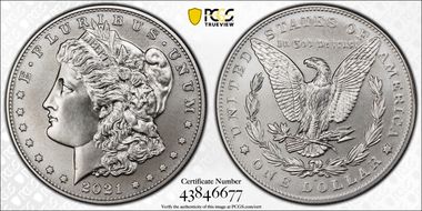 2021-D $1 Morgan Dollar 100th Anniversary MS70