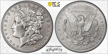 2021-D $1 Morgan Dollar 100th Anniversary MS69