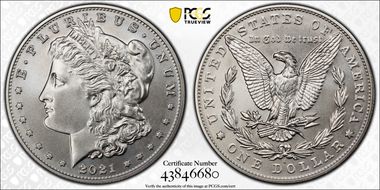 2021-S $1 Morgan Dollar 100th Anniversary MS70