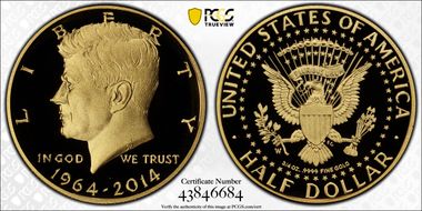 2014-W 50C Gold JFK 50th Anniversary PR69DCAM