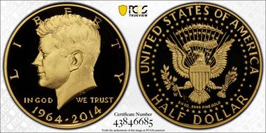 2014-W 50C Gold JFK 50th Anniversary PR69DCAM
