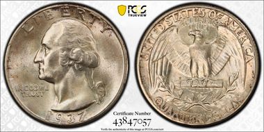 1937 25C MS67