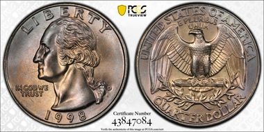 1998-D 25C MS67