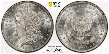 1881-O $1 GSA Hoard MS61