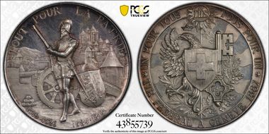 1887 Medal Geneva R-628b Ag SP63