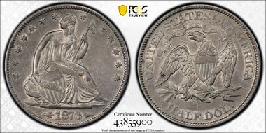 1873-S 50C Arrows XF45