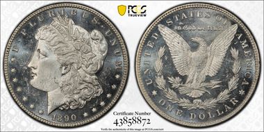 1890 $1 MS64+ DMPL