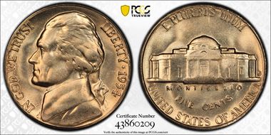 1954-S 5C DDR FS-801 MS65