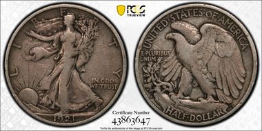 1921-S 50C VF25
