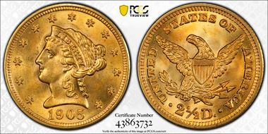 1905 $2.50 MS66