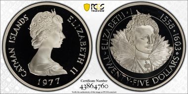 1977 $25 Elizabeth I 1558-1603 PR69DCAM