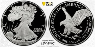 2021-W  $1 Silver Eagle - Type 2 PR70DCAM