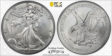 2021-W $1 Burnished Silver Eagle-Type 2 SP70