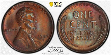 1947-D 1C MS65BN