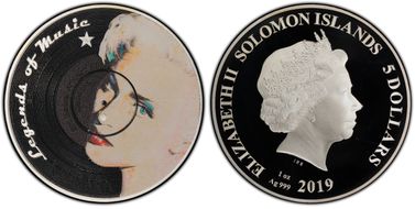 2019 $5 Madonna, by Sid Maurer Legends of Music PR69DCAM