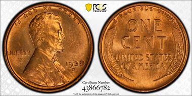 1938-D 1C MS65RD