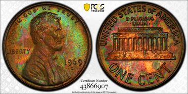 1969-D 1C MS65BN