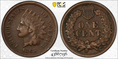1865 1C Die Gouge FS-1401, S-14 VF30BN