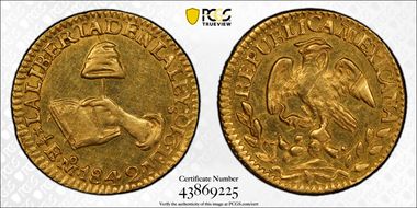 1842-Mo ML 1/2 Esc AU58