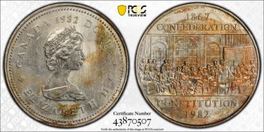 1982 $1 Constitution MS63