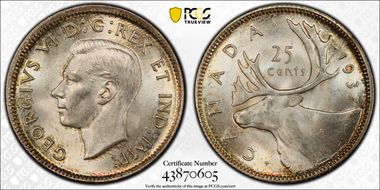 1937 25C MS64