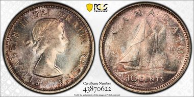 1953 10C No Strap MS65