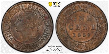 1859 1C Narrow 9 MS61BN
