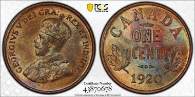 1920 1C Small Cent MS63BN