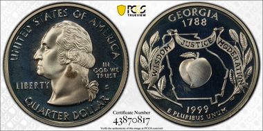 1999-S 25C Georgia Silver PR68DCAM