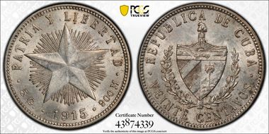 1915 20C Coarse Reeding MS62