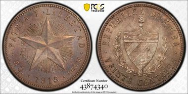 1915 20C Coarse Reeding MS63