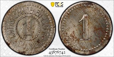 No Date Pfg Dulmen POW Camp Token Fe MS62
