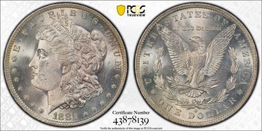 1881-O $1 MS64+ 