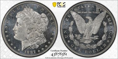 1887 $1 MS63DMPL
