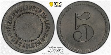 No Date 5 Pfg Menzel-4612.1 Colberg Offizier-Gefangenen-Lager MS63